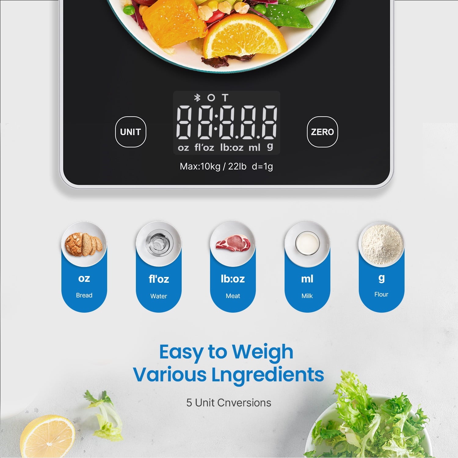 RENPHO Smart Food Scale, Digital Kitchen Scale with Nutritional Calculator, Gram Scale for Weight Loss, Baking and Co... - Image 6