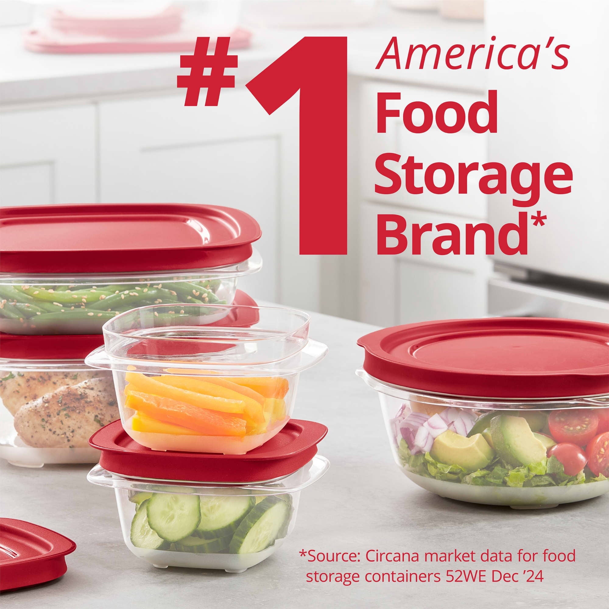Rubbermaid 14.66-Cup EasyStore Square Container, Food Storage Container, Food Storage Container with Lids - Image 5