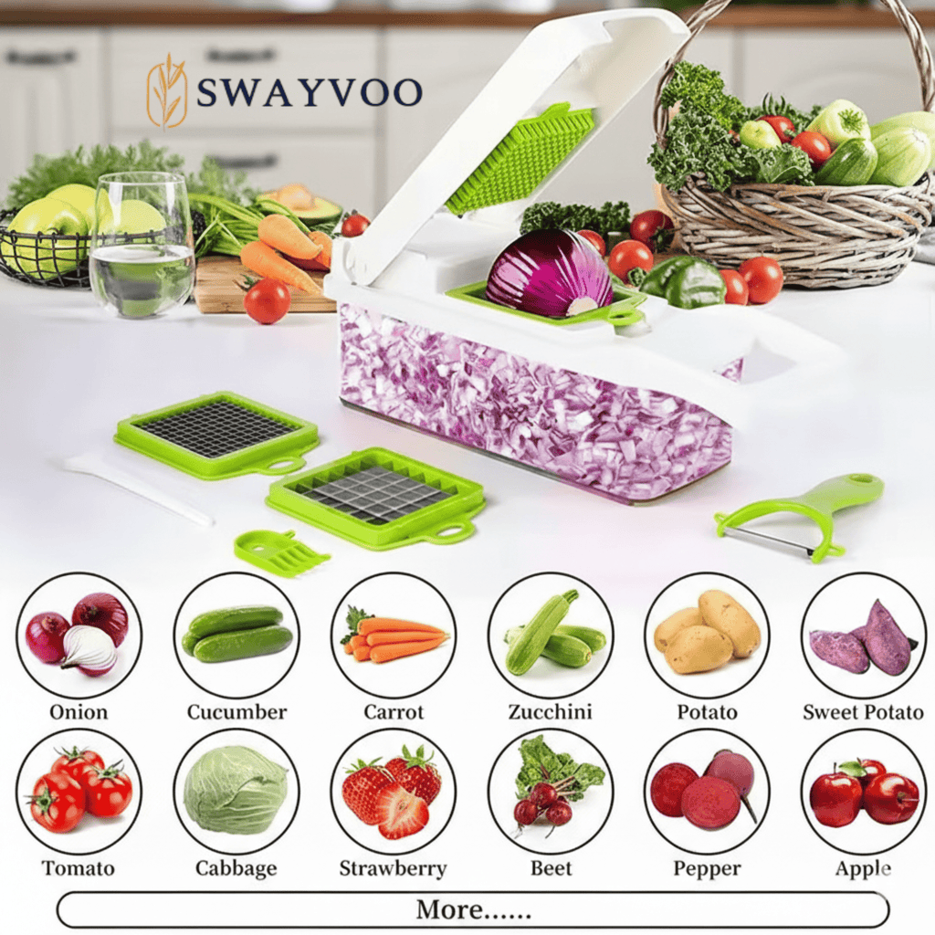 Swayvoo Mandoline Slicer Vegetable Chopper Safe Slicer Vegetable Dicer - Image 3
