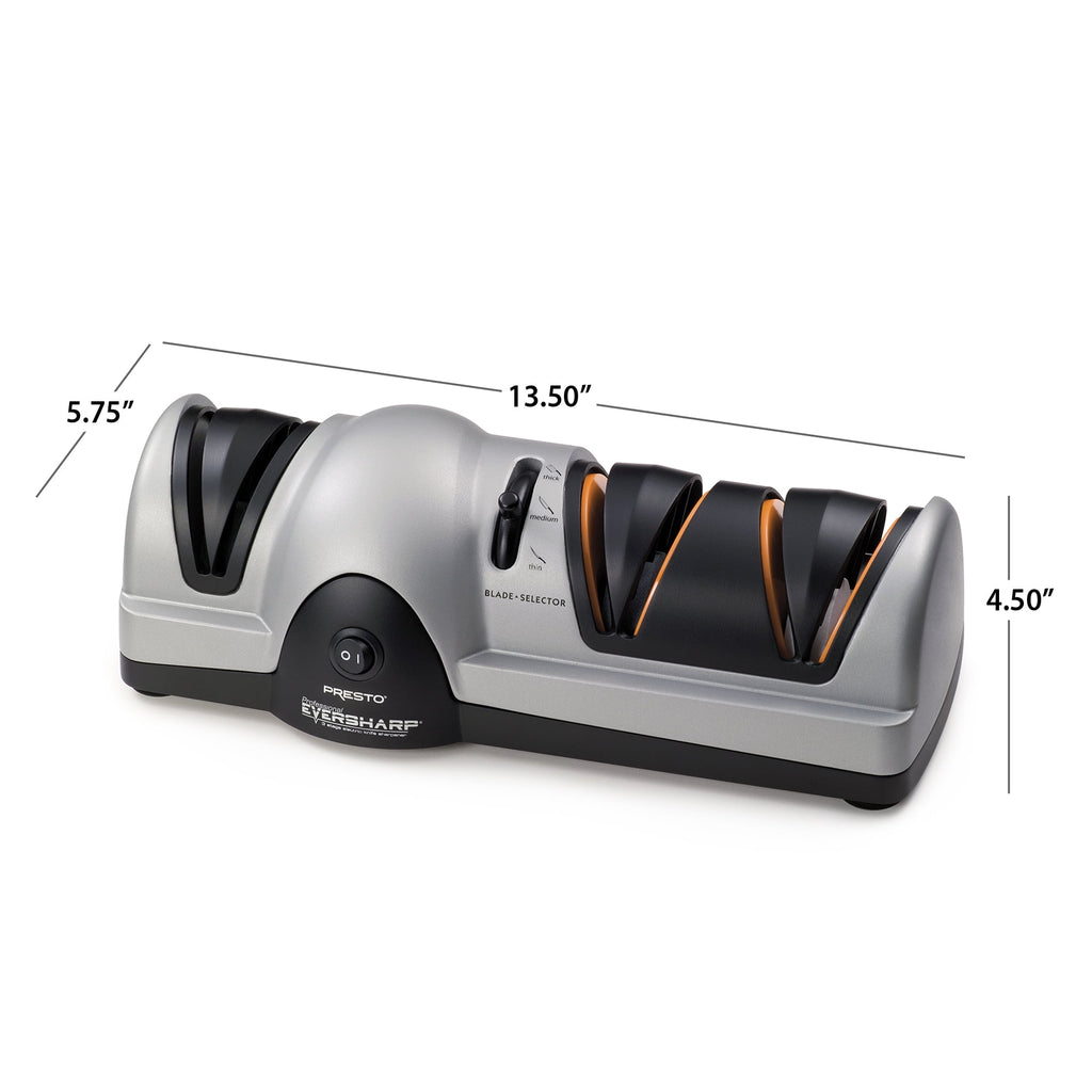 Presto Professional Ever Sharp Three-Stage Electric Knife Sharpener 08810, Grey - Image 6