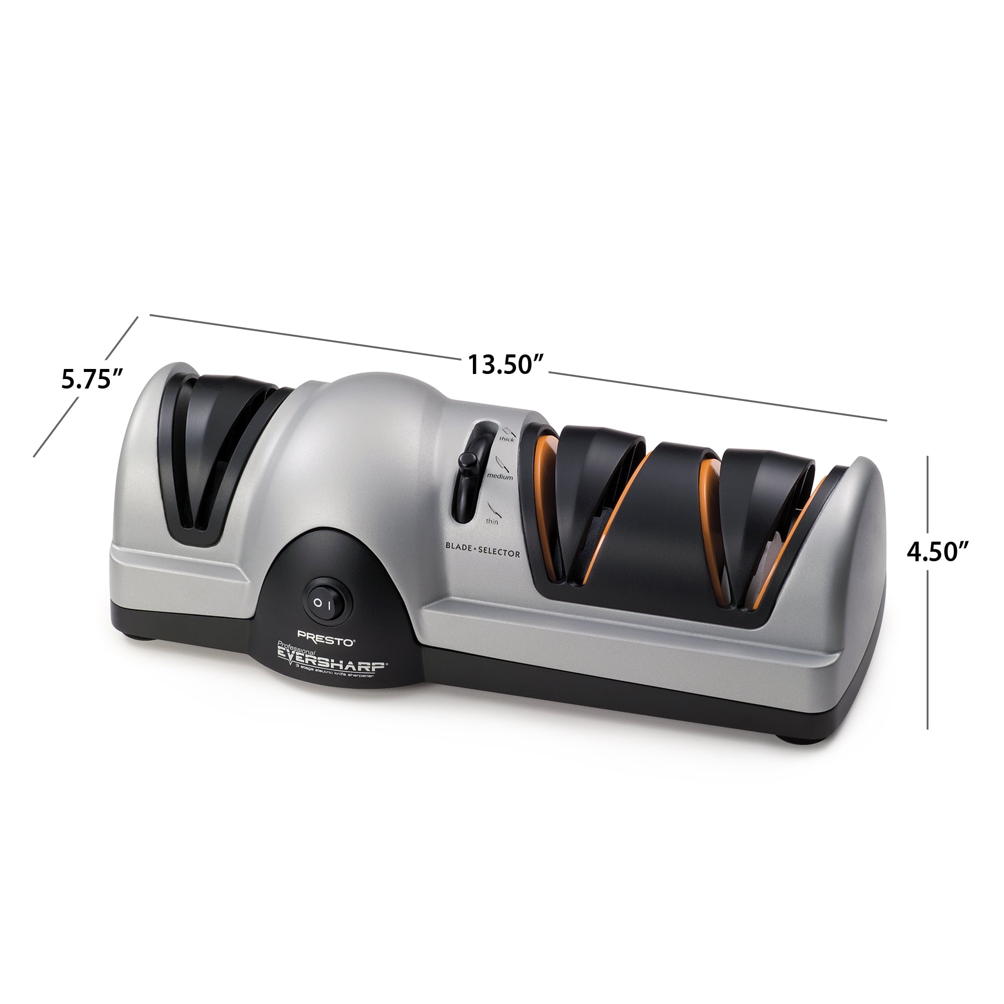 Presto Professional Ever Sharp Three-Stage Electric Knife Sharpener 08810, Grey - Image 6