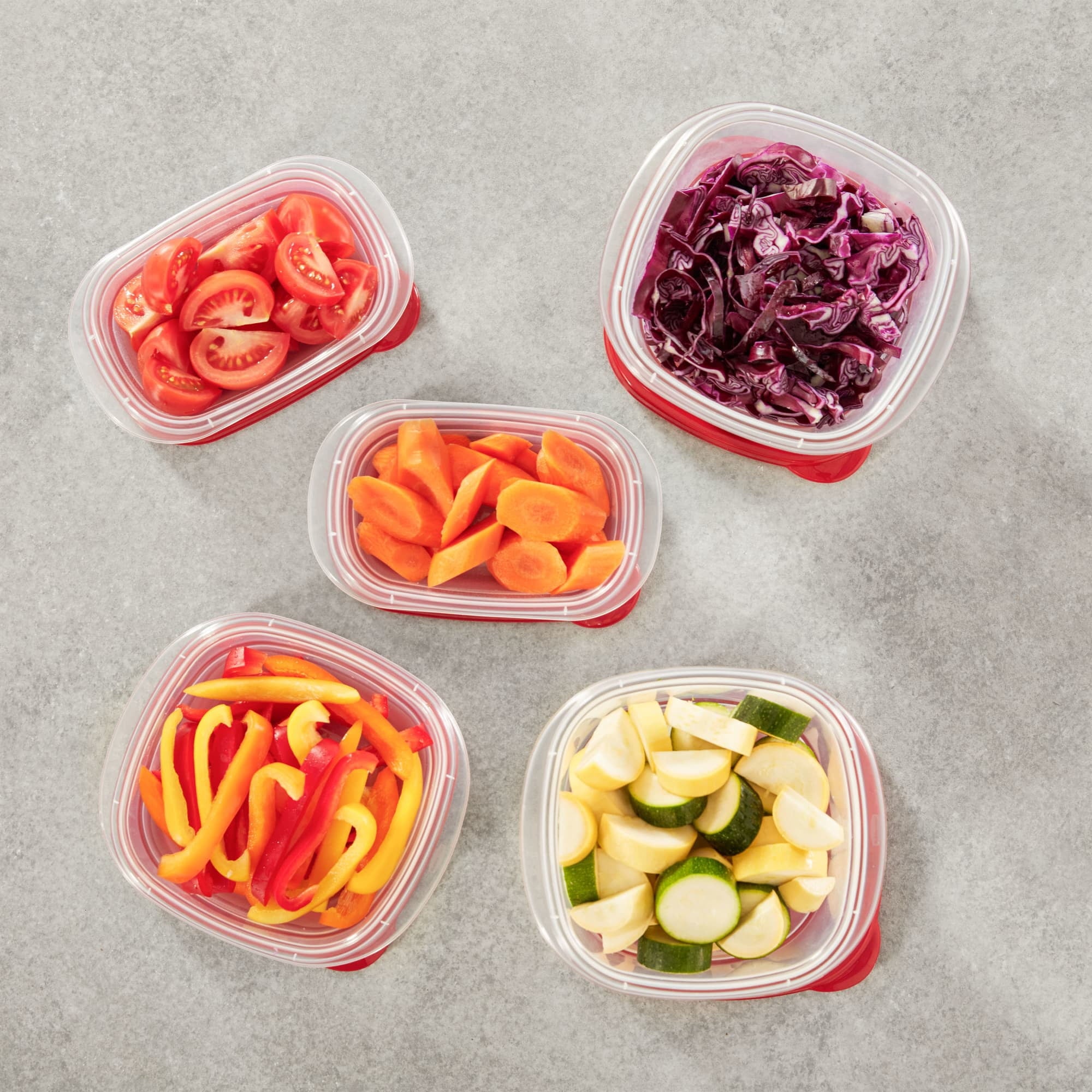 Rubbermaid TakeAlongs Square Food Storage Containers, Ruby Red, 10 pack - Image 4