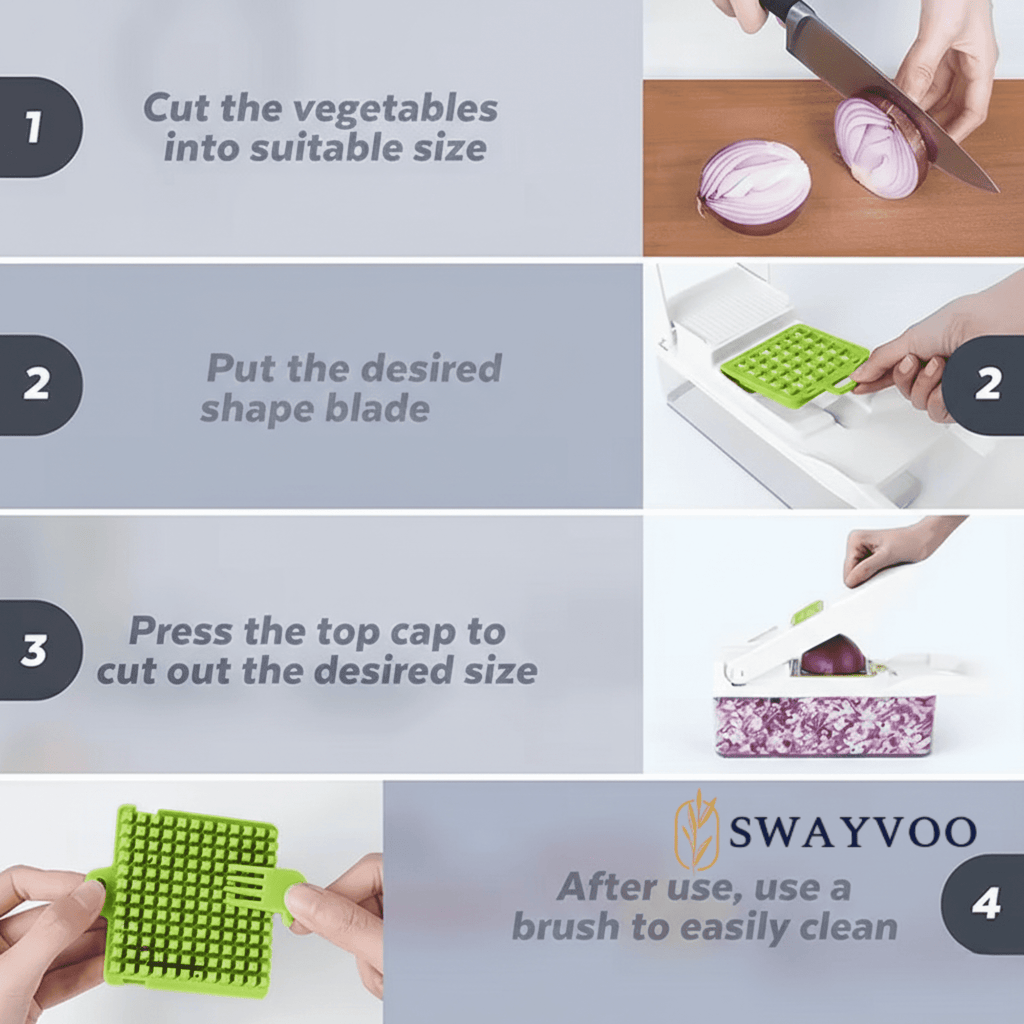Swayvoo Mandoline Slicer Vegetable Chopper Safe Slicer Vegetable Dicer - Image 6
