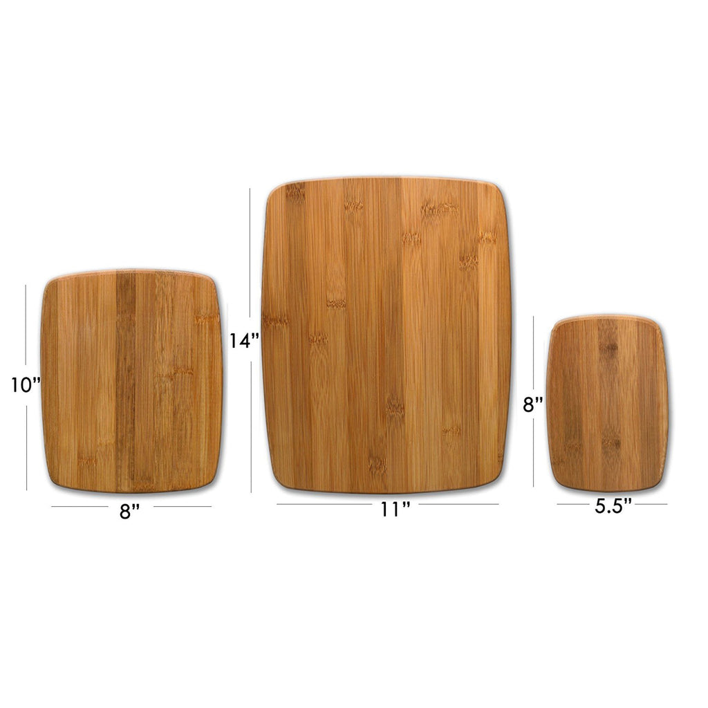 Classic 3-Piece Bamboo Cutting Board Set - Image 4