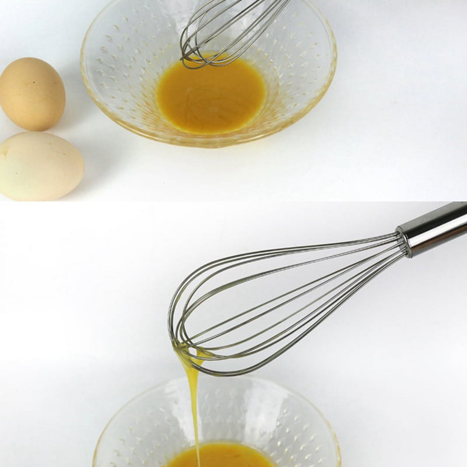 3 Pack Whisk Egg Stainless Steel Set 8"10"12" for Cooking Kitchen Strong Handles Balloon Wire Egg Beater for Stirring... - Image 5