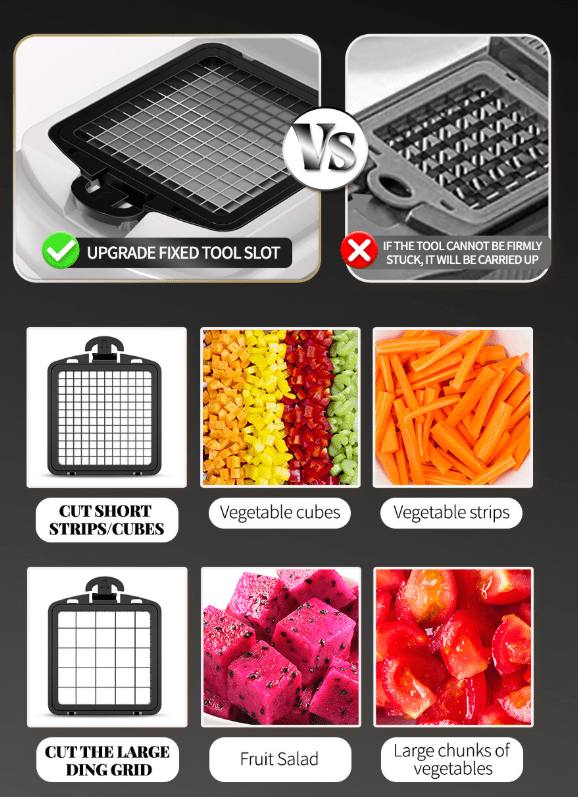 CYYI 15-in-1 Vegetable Chopper with Container, Kitchen Mandoline Slicer, Grater, Cheese Shredder, Onion Chopper, Frui... - Image 3