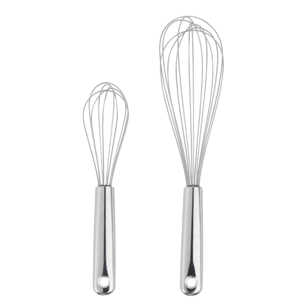 Mainstays 2 Piece Stainless Steel Balloon Whisk, 11.8 inch and 8.85 inch