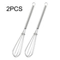 2PCS Mini Small Stainless Steel Balloon Wire Whisk Set Whip Mix Stir Beat