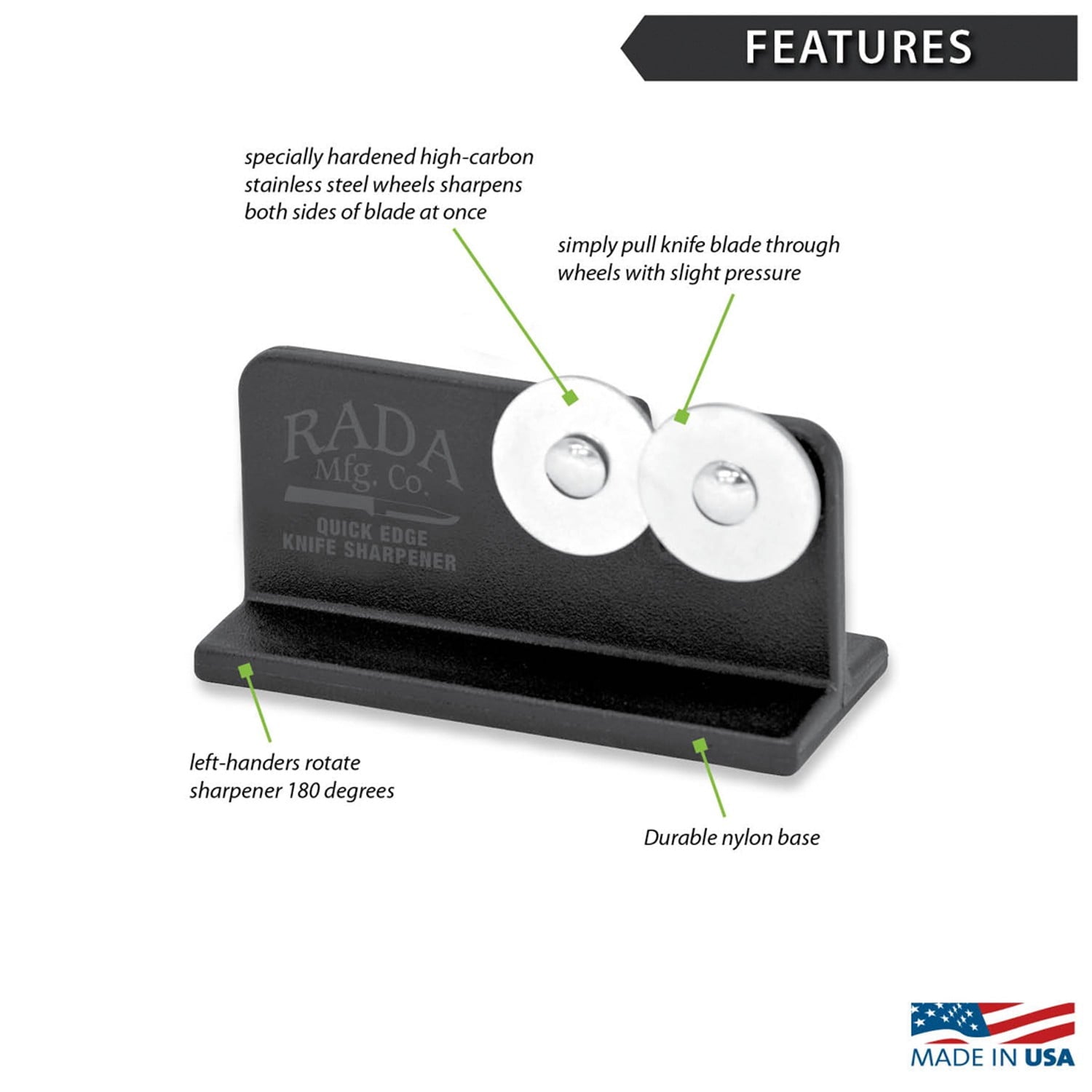 Rada Cutlery Quick Edge Knife Sharpener - Image 2