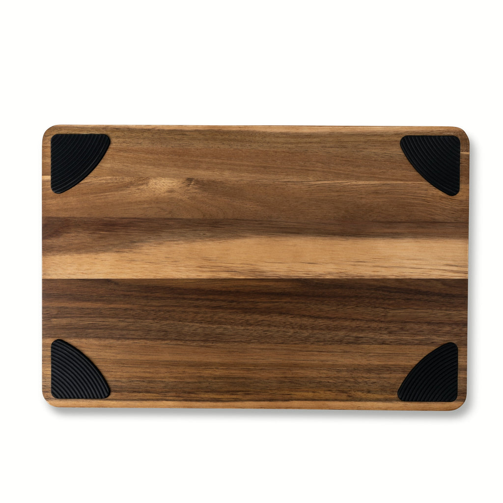 Thyme & Table Large 12"x18" Acacia Wood Cutting Board with Triangle Shaped Anti-Slip Grips - Image 2