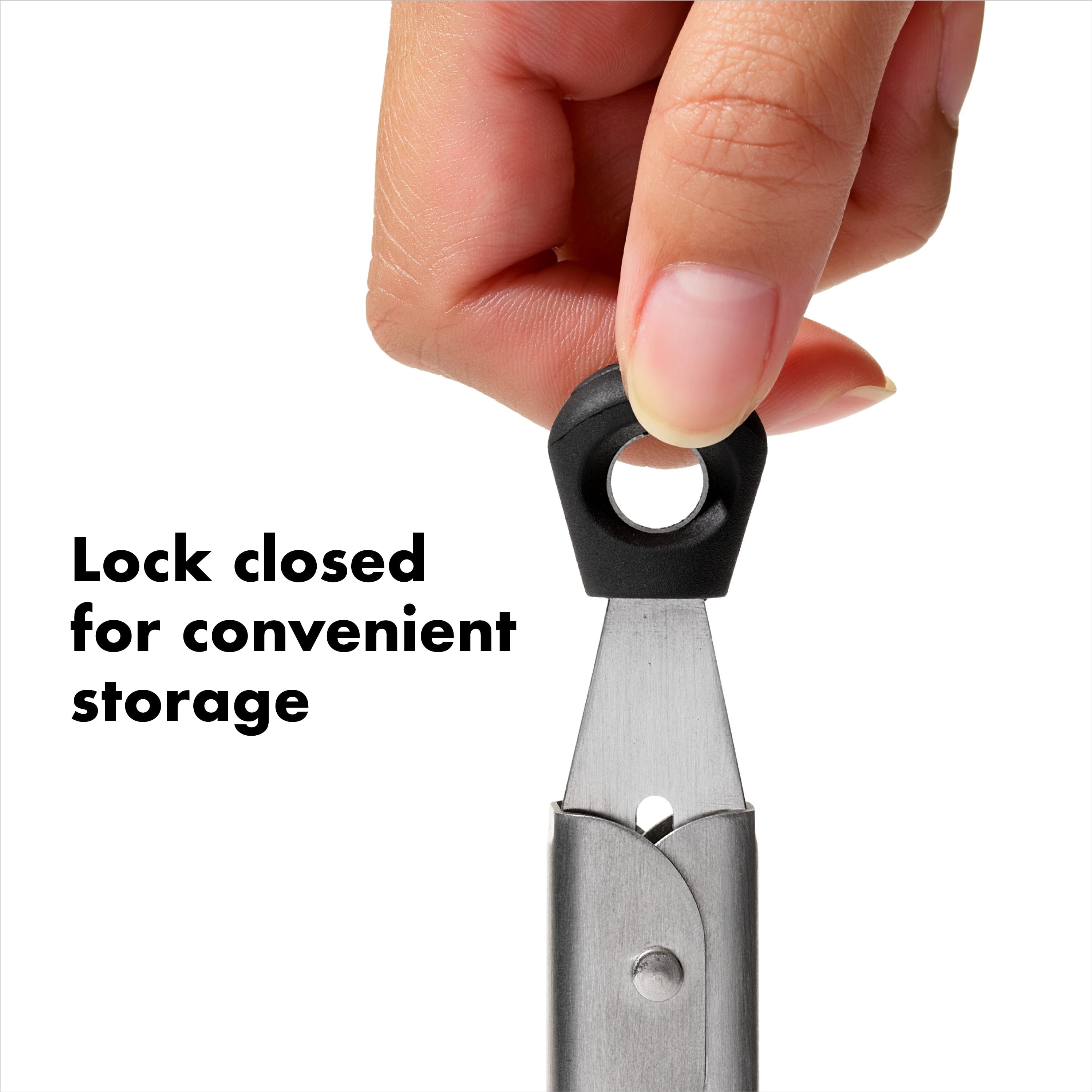 OXO SoftWorks Stainless Steel Mini 7-inch Food Tong with Locking Handle - Image 5