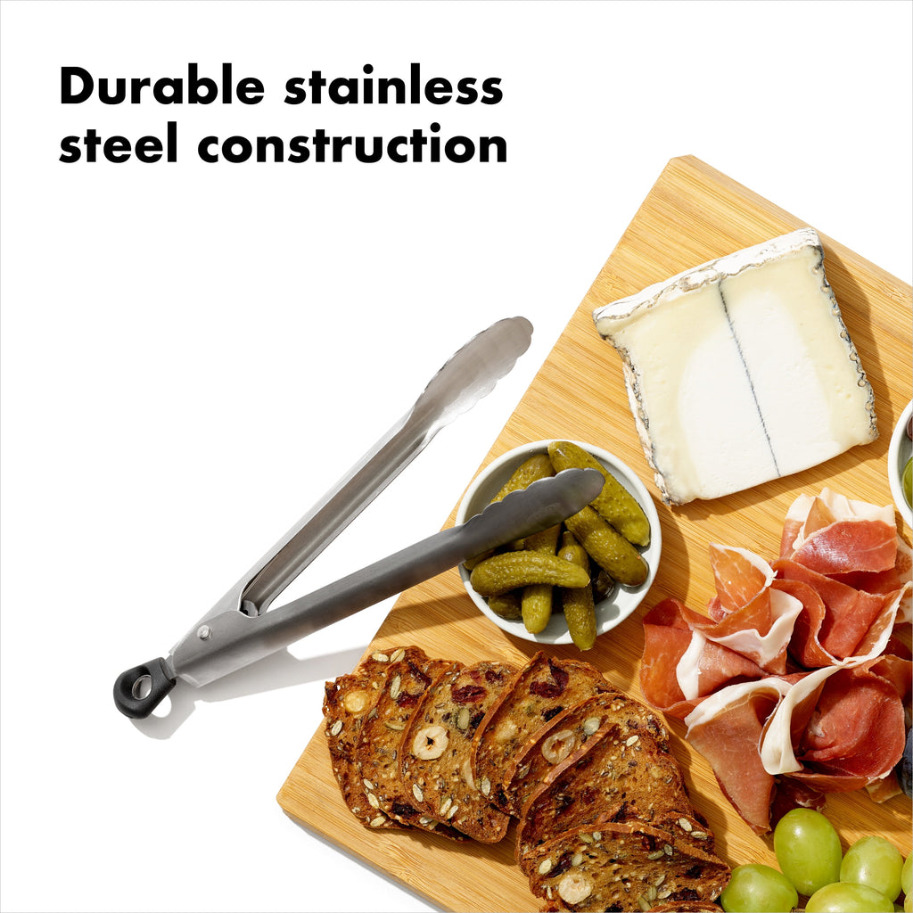 OXO SoftWorks Stainless Steel Mini 7-inch Food Tong with Locking Handle - Image 4