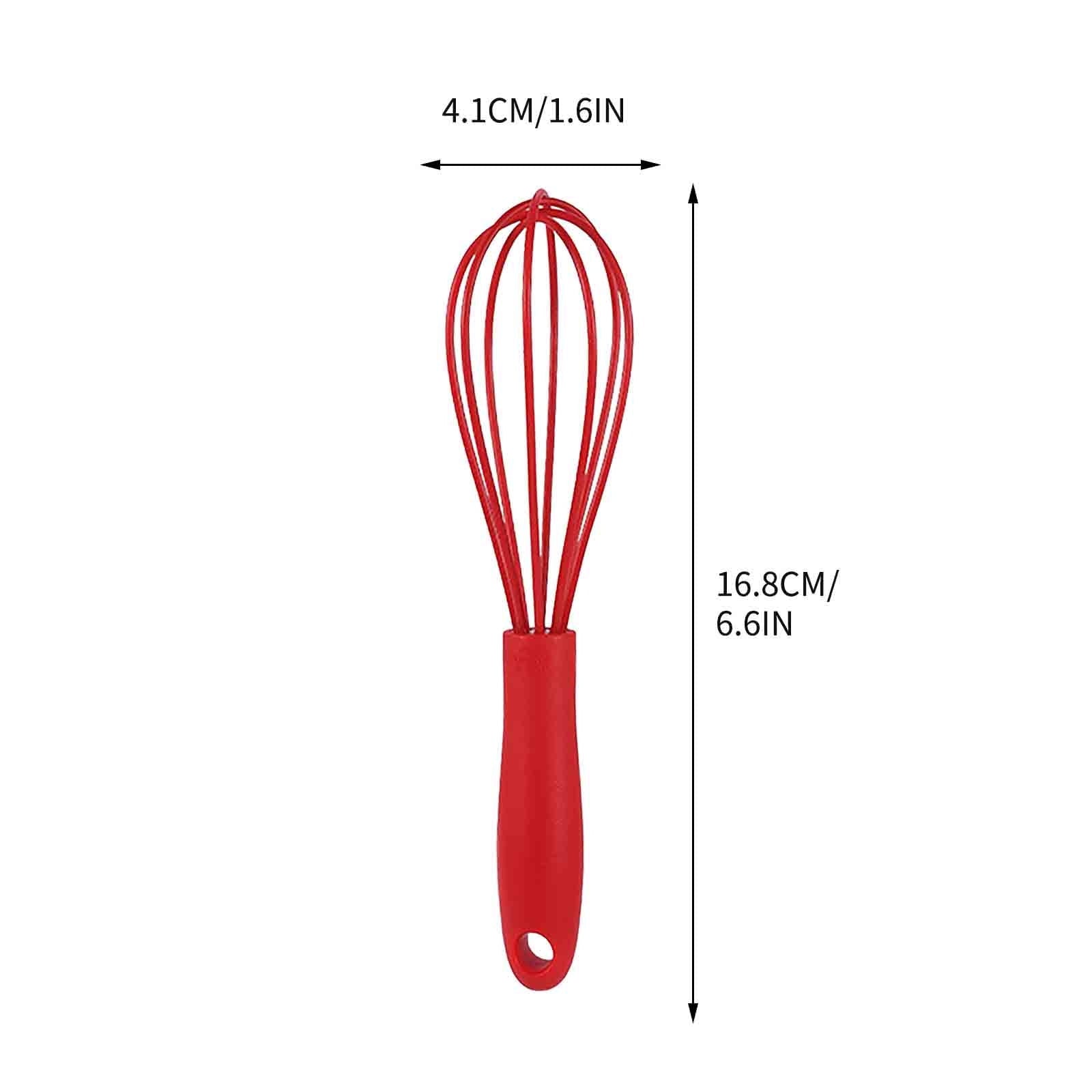 Silicone Whisk,Premium Colorful Kitchen Mini Silicone Whisks - Mini Whisk Set Egg Beater for Stirring Cooking Baking,... - Image 2