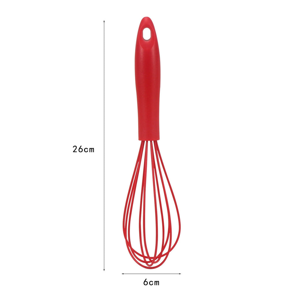 Commercial NonScratch Wire Whisk For Cooking Manual Red Eggs Beater Milk Frother Coffee Whisks Suitable For Blending ... - Image 4