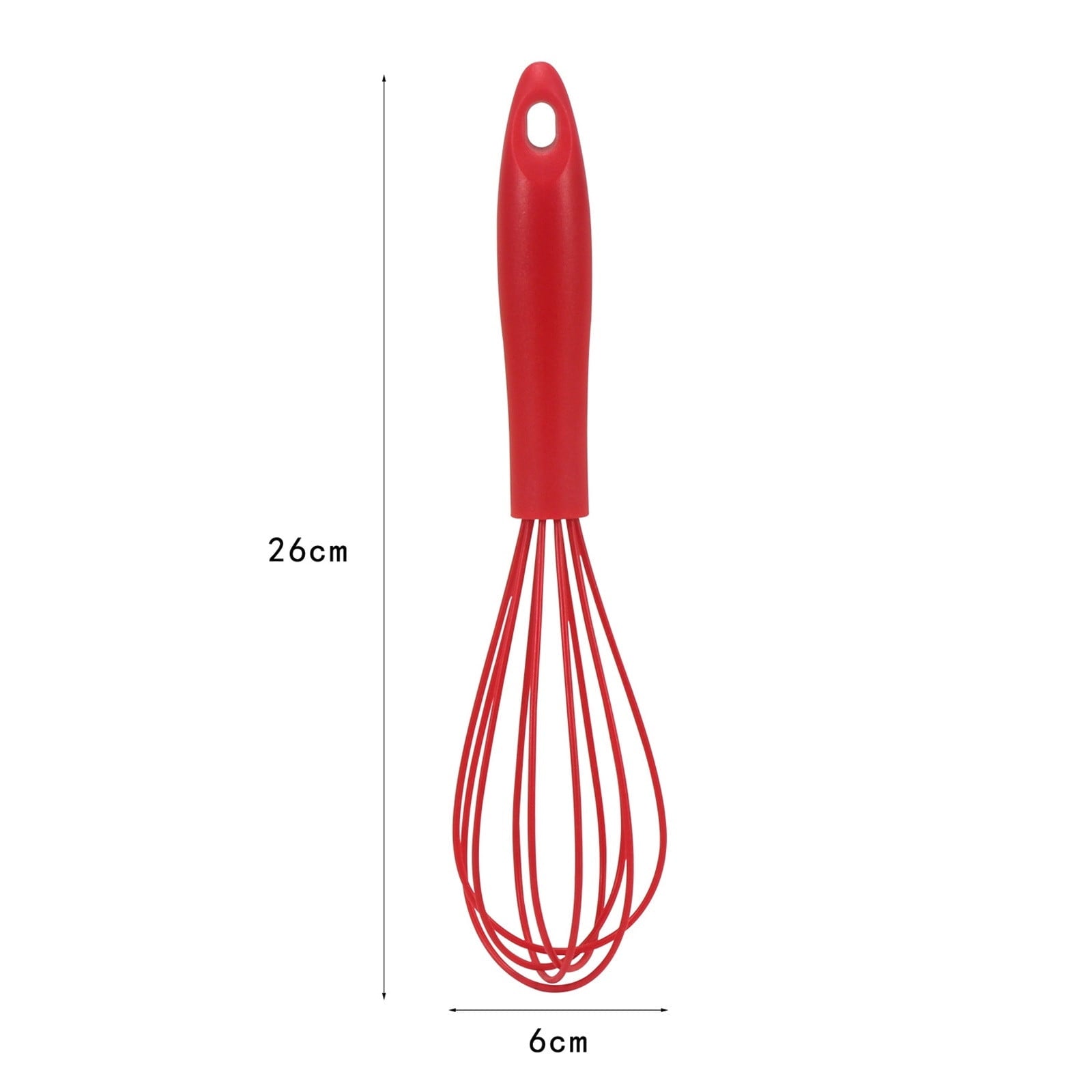 Commercial NonScratch Wire Whisk For Cooking Manual Red Eggs Beater Milk Frother Coffee Whisks Suitable For Blending ... - Image 4
