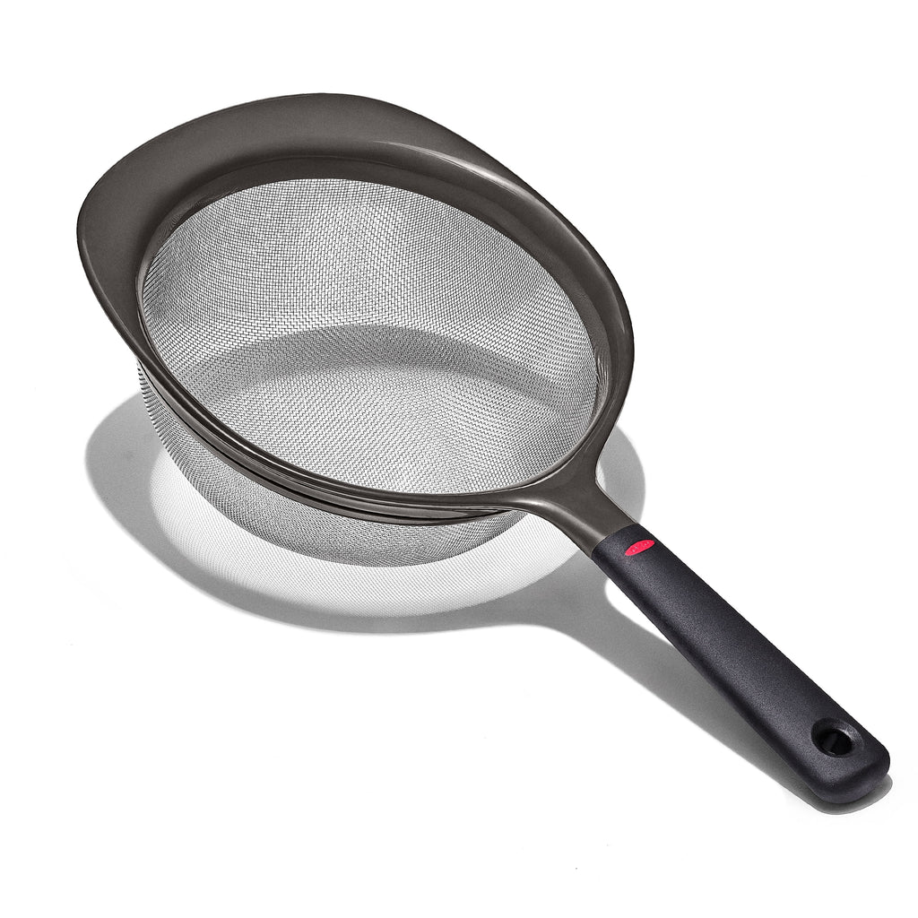OXO SoftWorks 8-In Fine Mesh Strainer with Comfortable Non-Slip Handle – Stainless Steel Sieve - Image 2