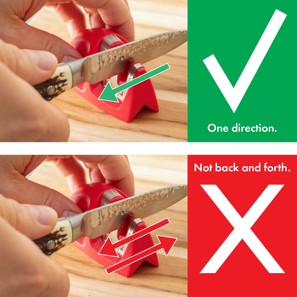 Smiths Edge Grip 2-Stage Knife Sharpener, Red - Image 5