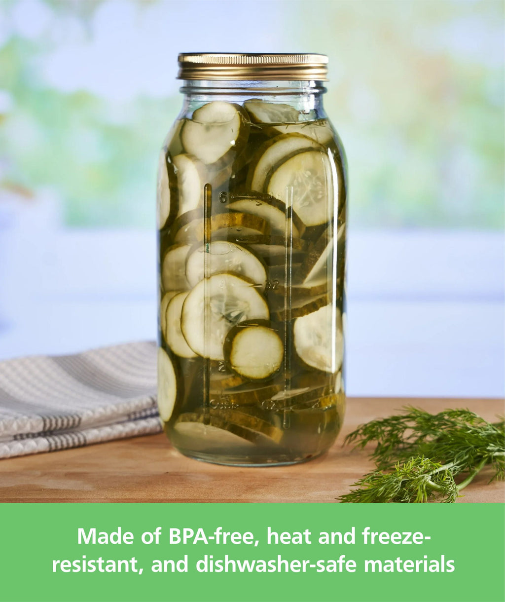 Mainstays 64 oz Mason Jars, Wide Mouth Half Gallon Canning Jars with Lids and Rings, 6-Pack Extra Large Glass Jars fo... - Image 2