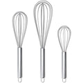 3 Pack Whisk Egg Stainless Steel Set 8"10"12" for Cooking Kitchen Strong Handles Balloon Wire Egg Beater for Stirring...