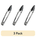 (3 pack) Mainstays Non Stick Heat Resistant Stainless Steel and Silicone Mini Tongs