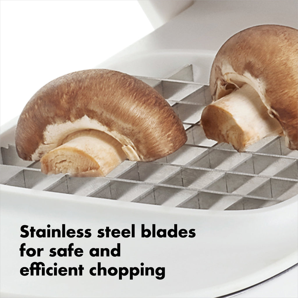 OXO Softworks Stainless Steel Blade Vegetable Chopper with Easy Pour Opening - Image 3