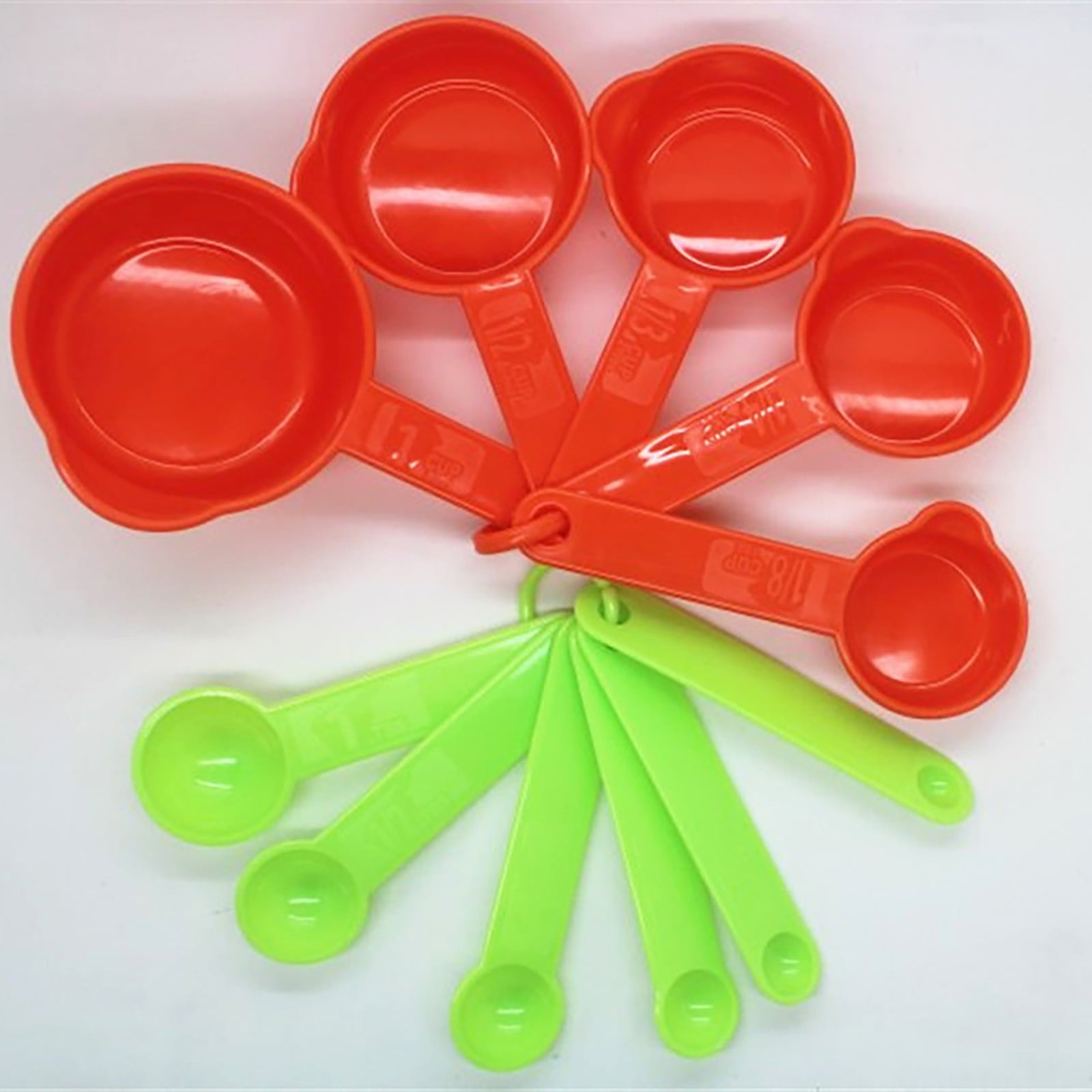 Plastic Measuring Spoons Set of 11, Baking & Cooking Tools with Marked Scale for Dry & Liquid Ingredients, Includes 1... - Image 5