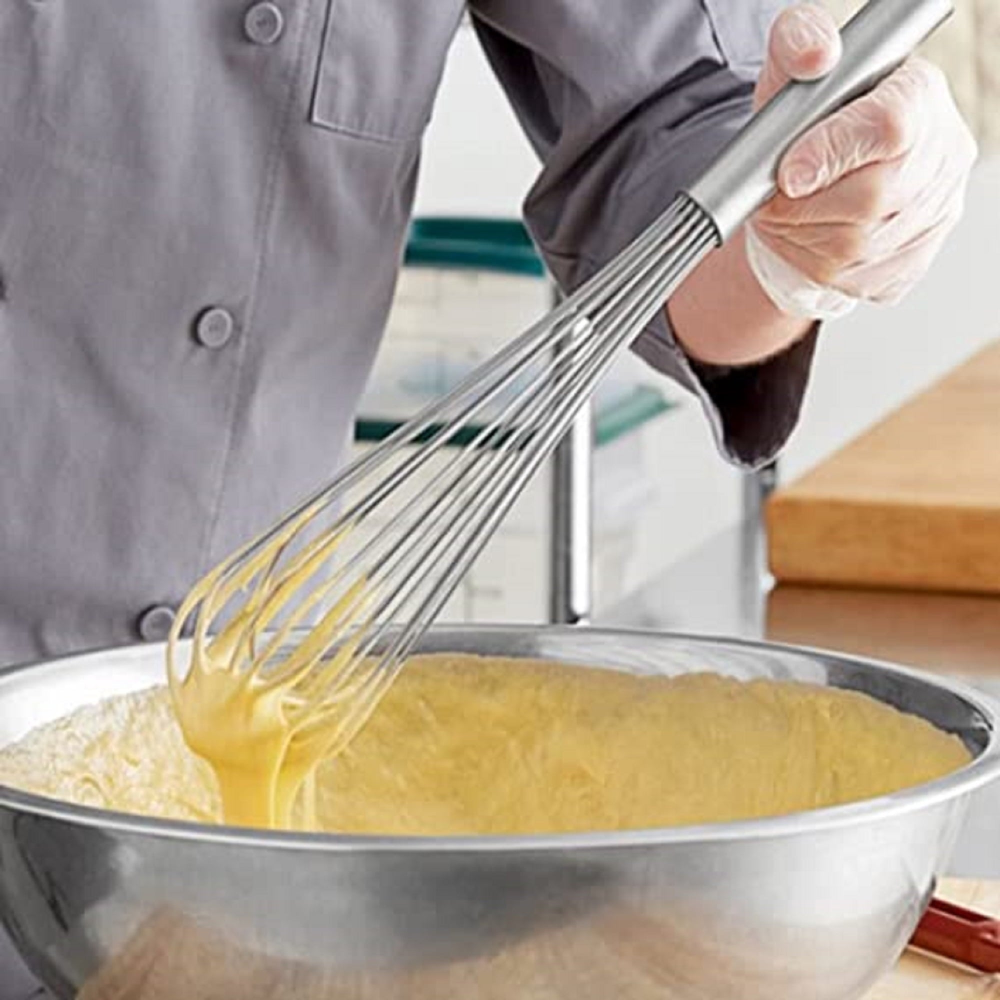 Truecraftware - 18" Stainless Steel French Whip/Whisk - Kitchen Wire Whisk for Whisking Beating Blending Ingredients ... - Image 2