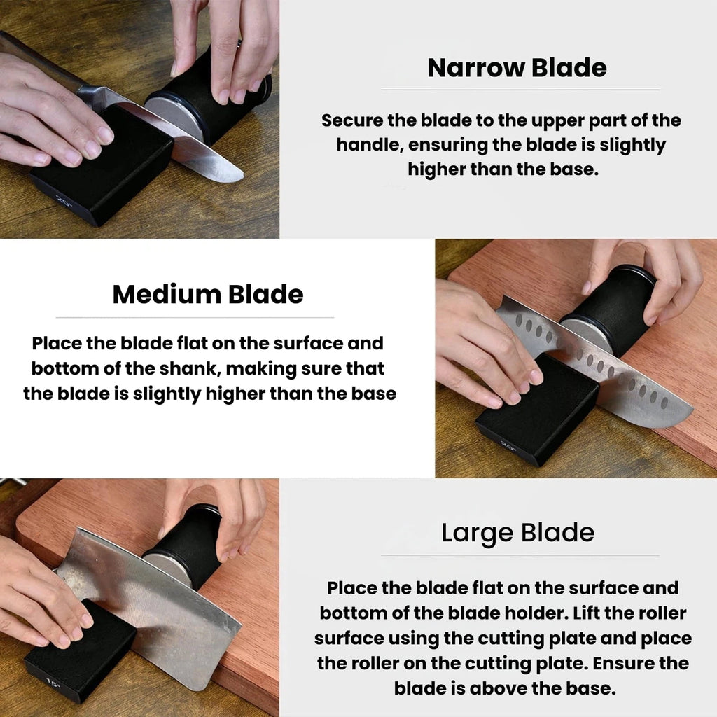 Rolling Knife Sharpener – 15° & 20° Precision Angle Sharpening System with Magnetic Guide for Professional Results - Image 3