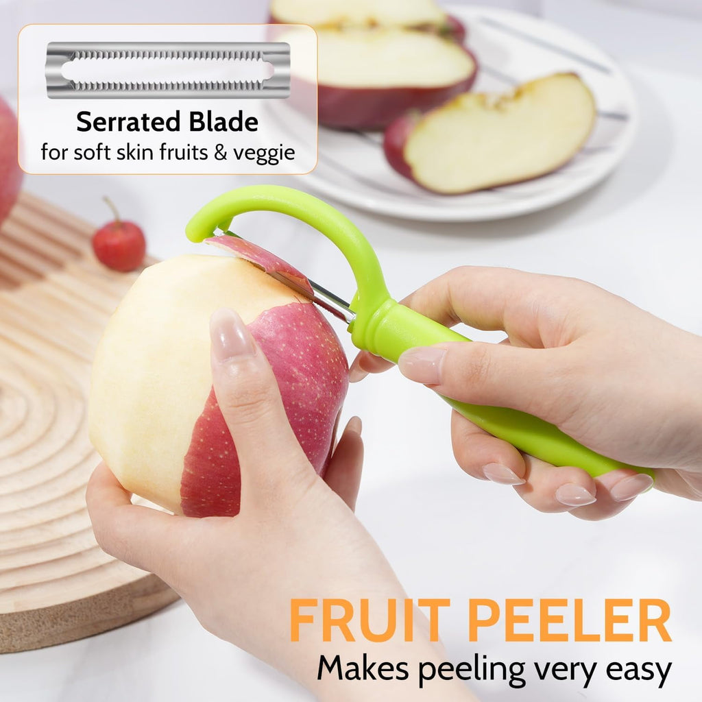 Sopito Vegetable Peeler, 5pcs Stainless Steel Veggie Peeler for Potato Carrot Orange Apple Fruit - Image 3