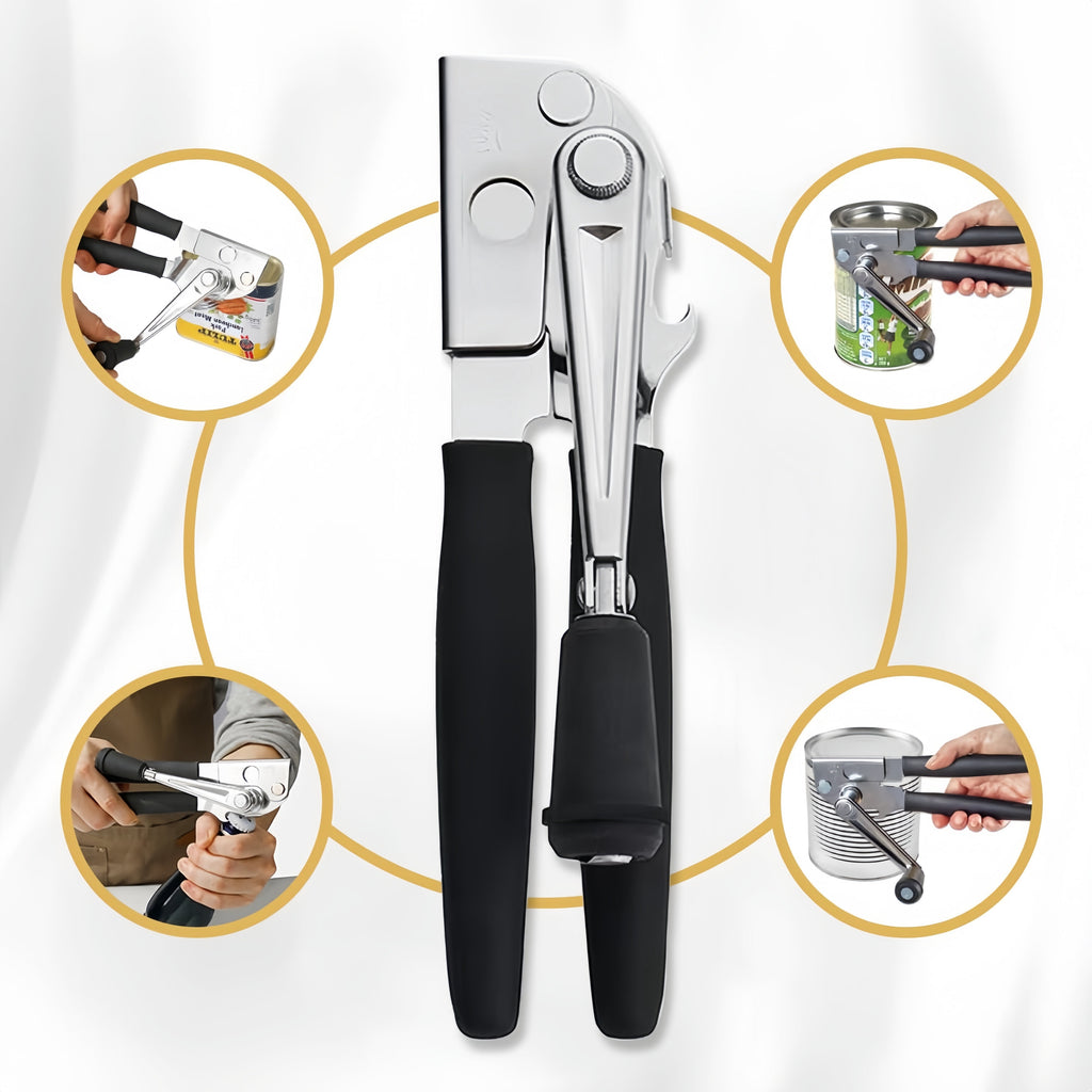 BKSDUEH Can Opener Stainless Steel Can Opener Manual Heavy Duty, Premium Hand Held Can Opener with Bottle Opener, Erg... - Image 3