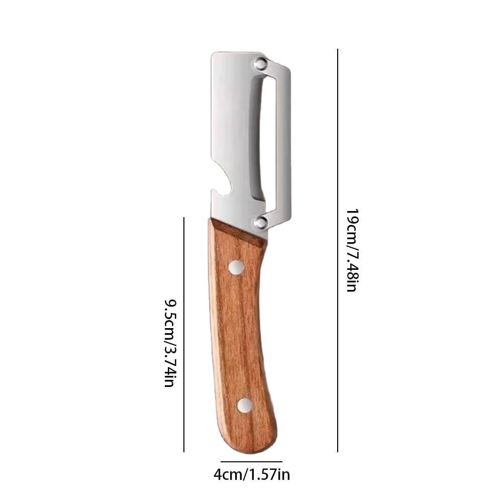Multi-Functional Vegetable Peeler, Ultra-Sharp Stainless Steel Blade with Ergonomic Wood Handle, Kitchen Peeler for F... - Image 4
