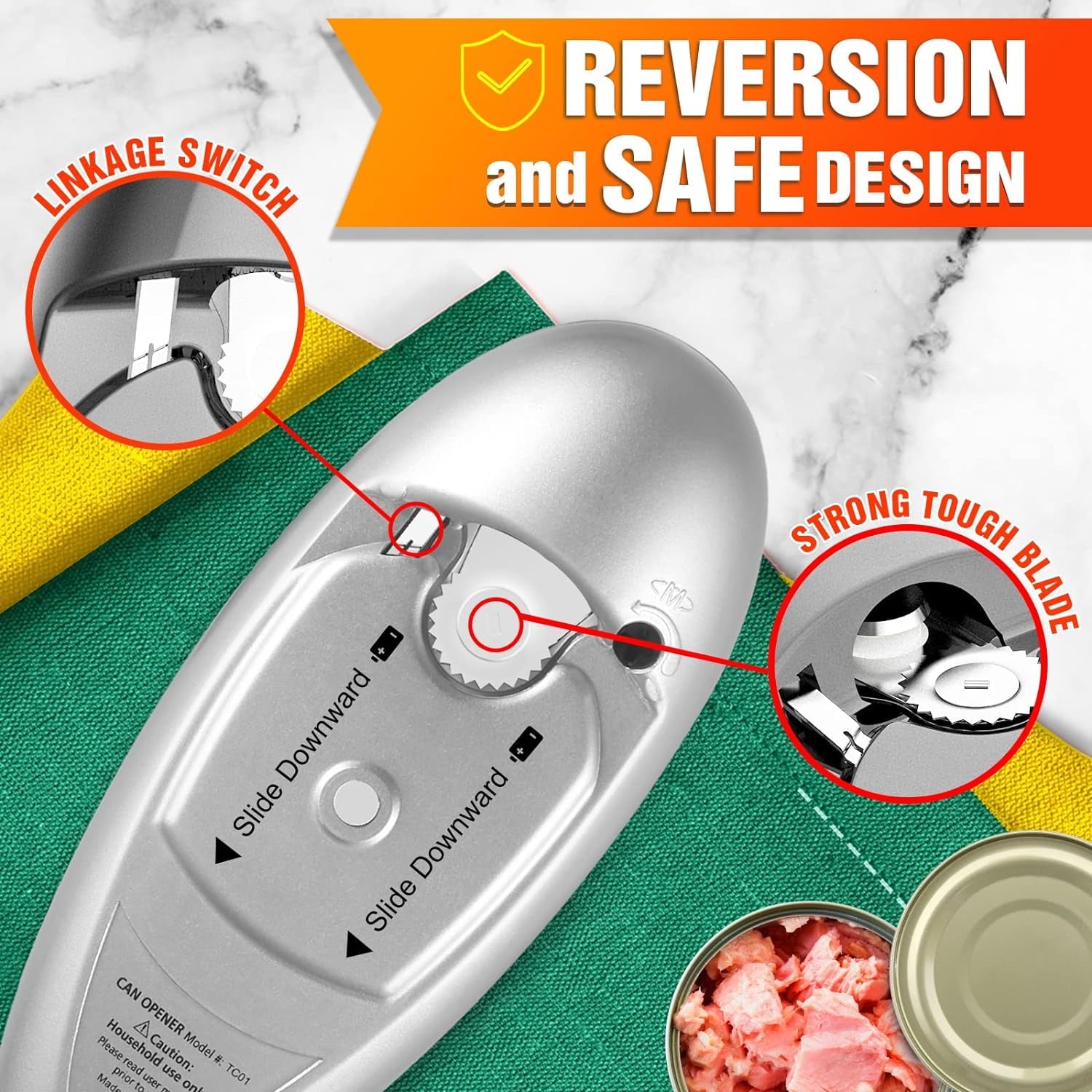 Mixfeer Electric Can Opener, One Touch Automatic with No Sharp Edges, Best Kitchen Gadget - Image 6