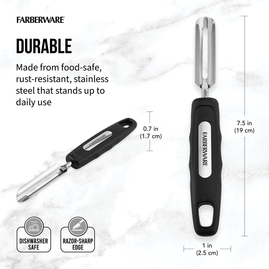 Professional Swivel Peeler Stainless Steel Blade in Black - Image 4