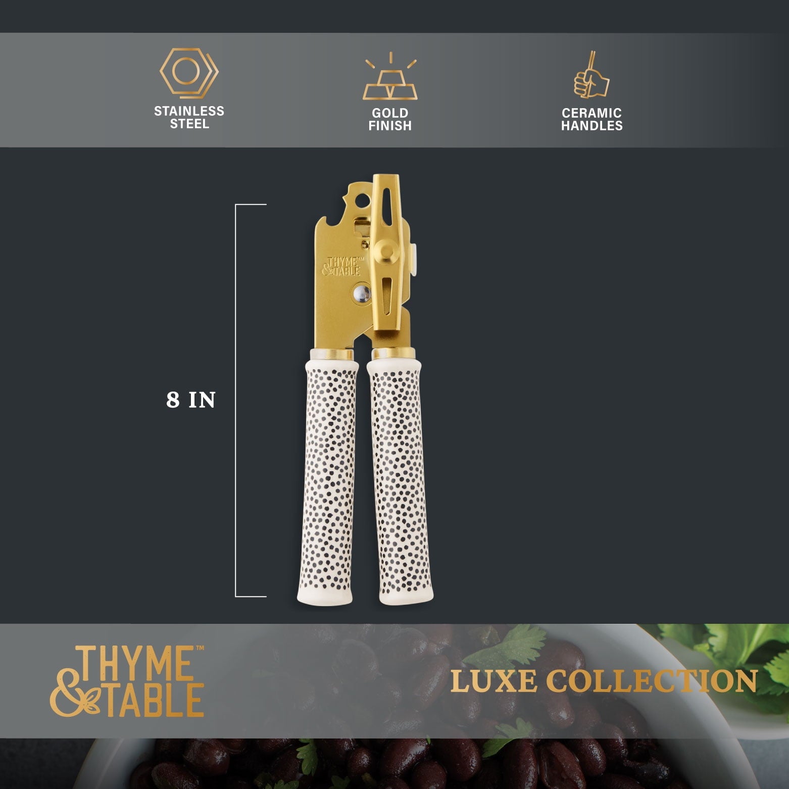 Thyme & Table Can Opener with Ceramic Dot Handle - Image 4