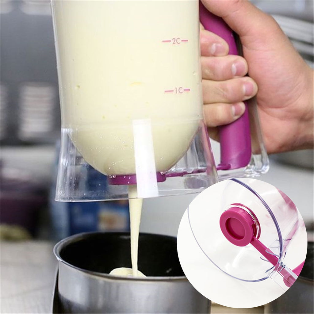 Jetcloudlive 900ML Batter Dispenser Pancake Cupcake Batter Separator with Measuring Label and Squeeze Handle Bracket ... - Image 6
