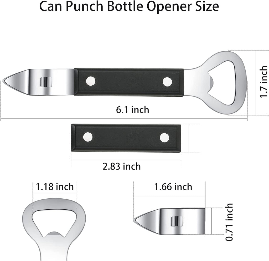 HANCELANT Can Punch Bottle Opener, Manual Stainless Steel Can Opener 1 Pack - Image 3