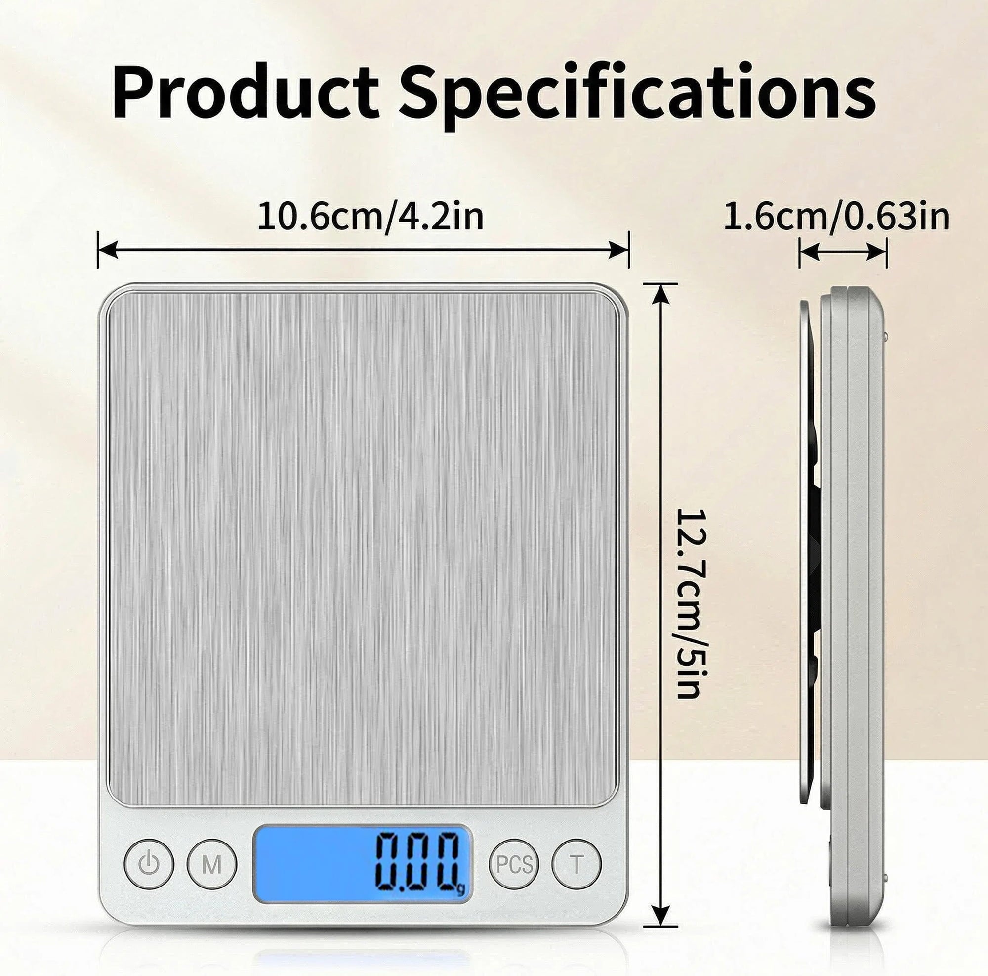 Asoricing Kitchen Food Scale, Digital Kitchen Scale with LCD Display, Weight Grams and Ounces for Baking Cooking and ... - Image 4