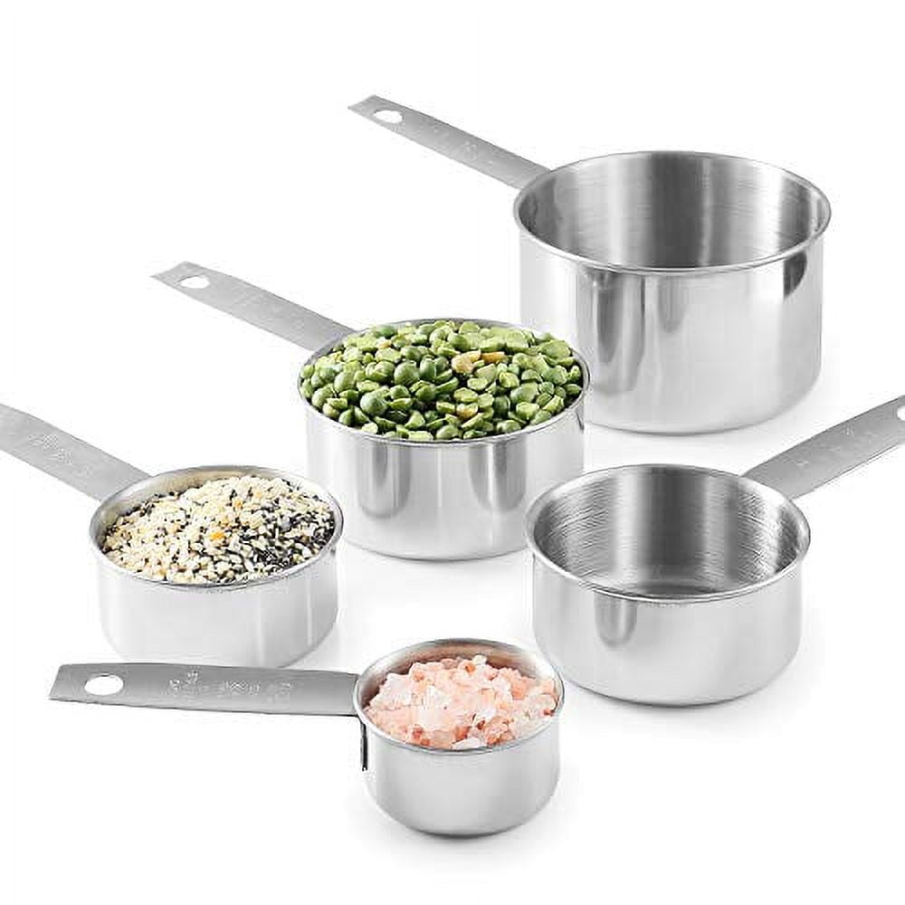 Laxinis World Stainless Measuring Cups And Measuring Spoons 10-Piece Set, 5 Cups And 5 Spoons - Image 6