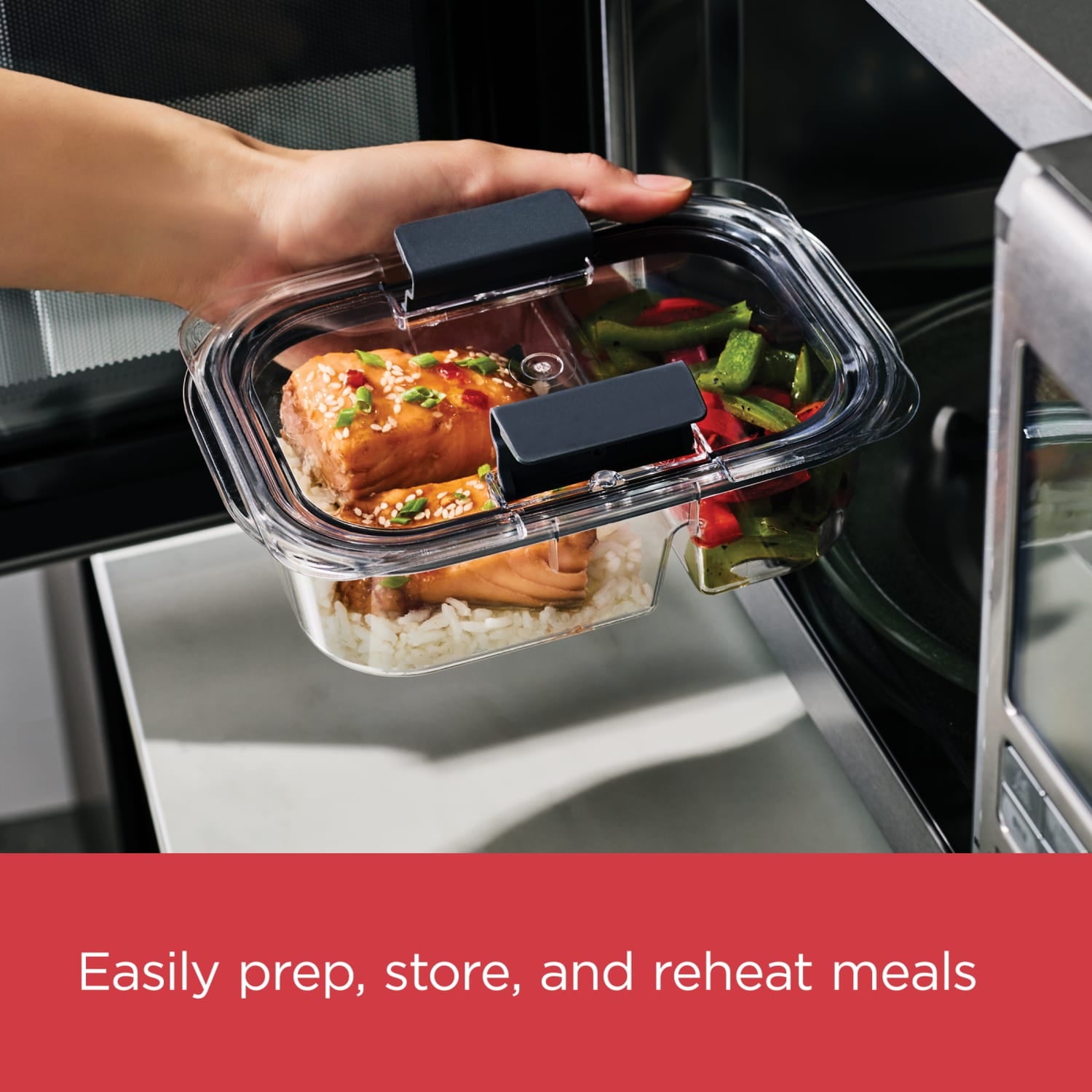 Rubbermaid Brilliance Food Storage Container, Medium Deep, 4.7 Cup, 2-Pack - Image 2