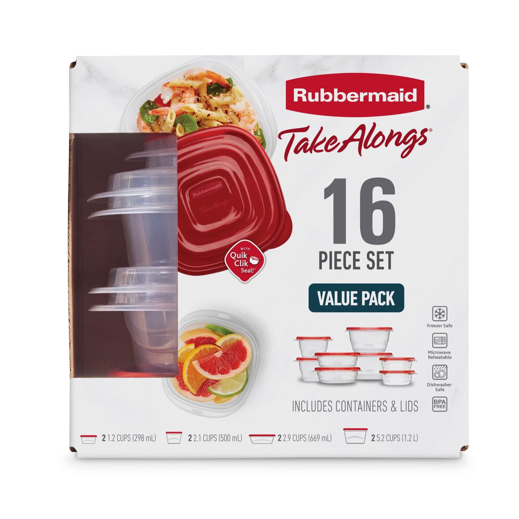 Rubbermaid TakeAlongs Food Storage Containers, 16 Piece Set - Image 2
