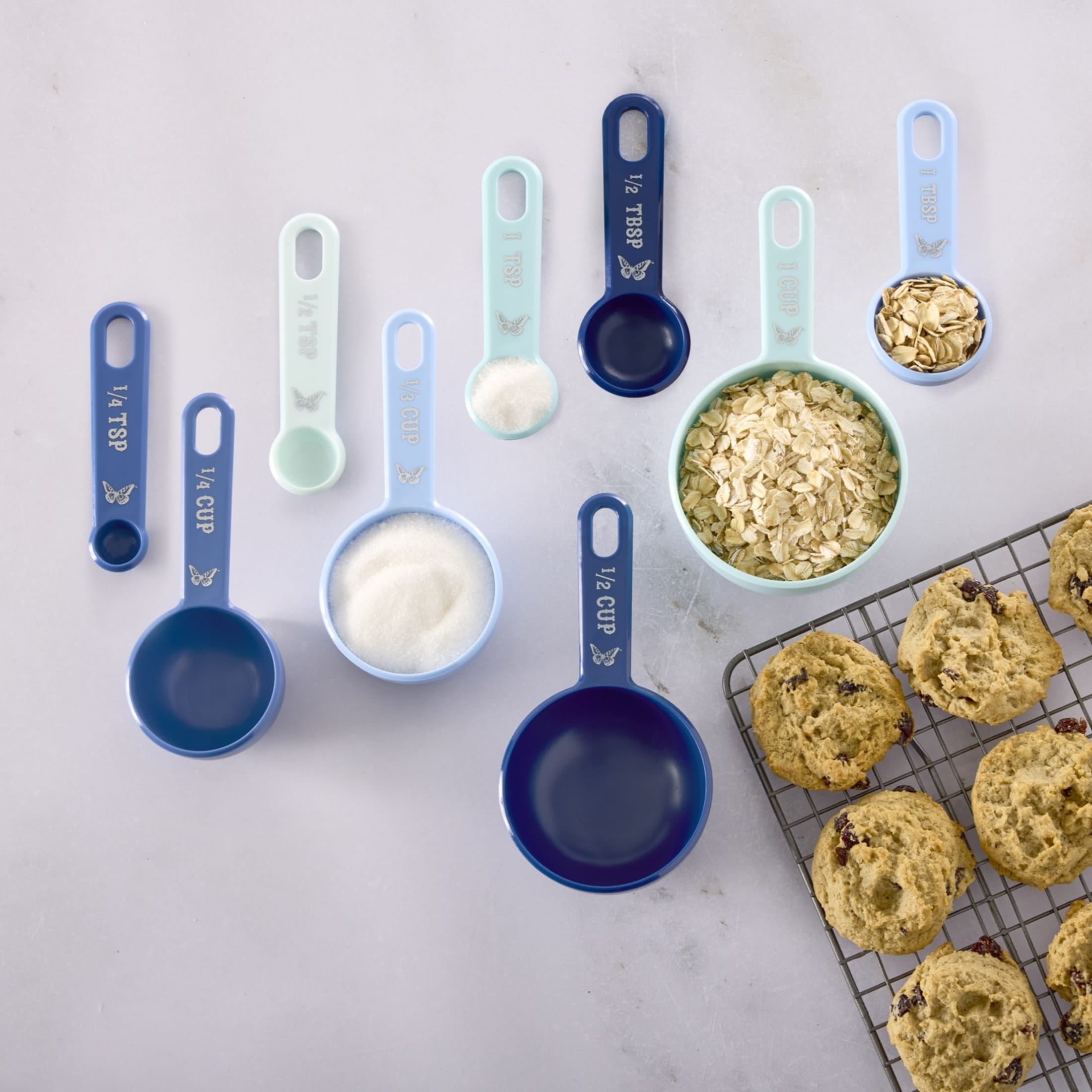 Dolly Parton 9-Piece Measuring Cups and Measuring Spoons Set, Blue - Image 5