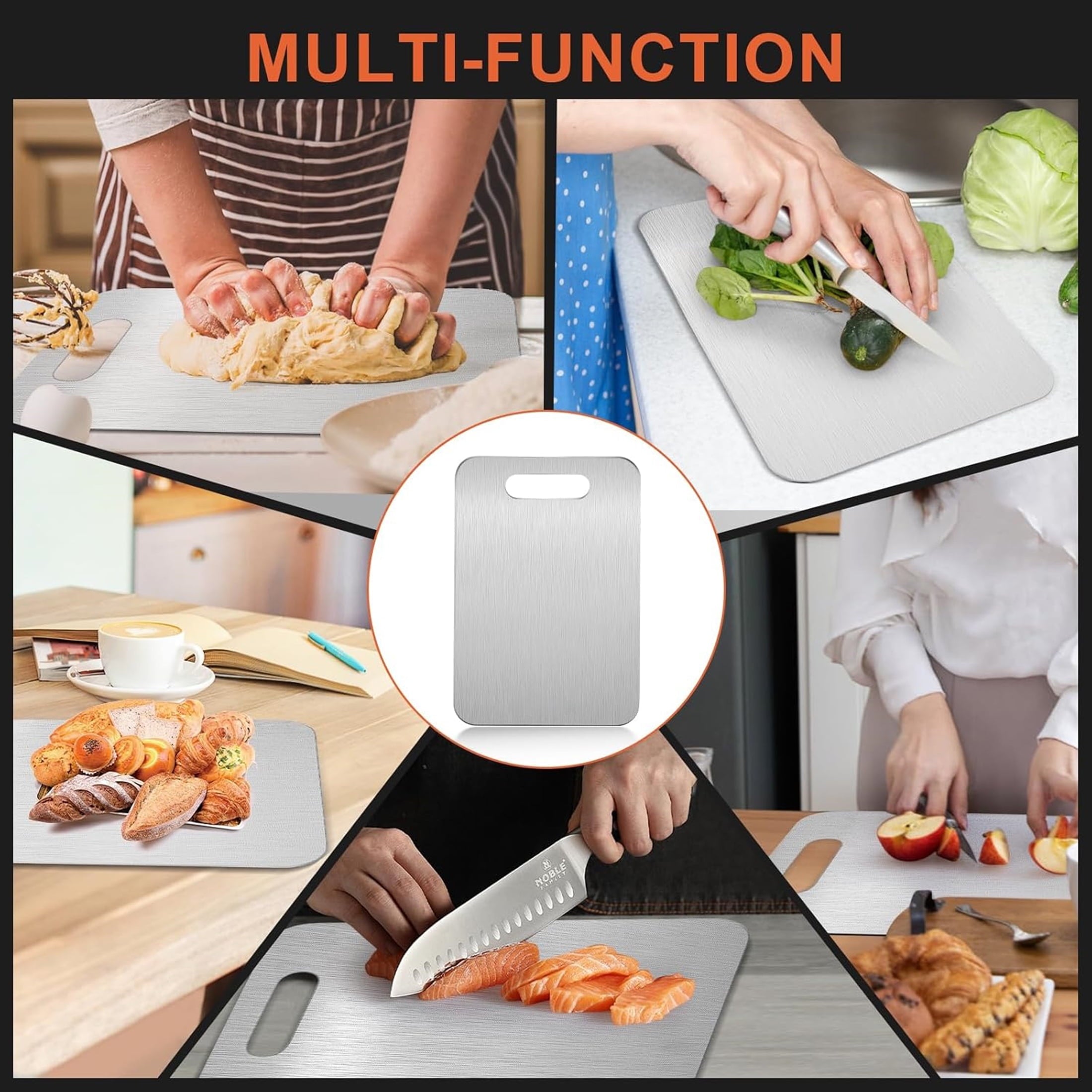 Titanium Cutting Board-3 pack Titanium Cutting Boards for Kitchen/Double Sided Titanium Cutting Mat-D - Image 3
