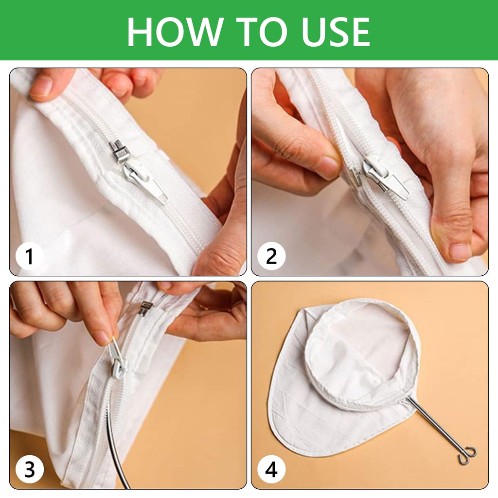 Tripumer 3 Pcs Large Reusable Mesh Filter Bags Stainless Steel Handle Strainer Bags for Nut Milk Coffee Juices Butter... - Image 6