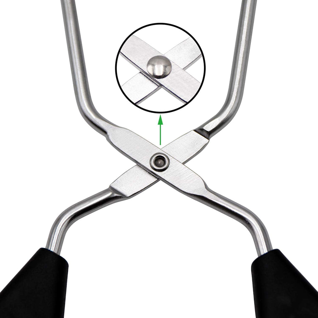 GIXUSIL Scissor 18/8(304) Stainless Steel Tongs With Plastic Silicone Kitchen Food Baking Bread Clamp BBQ Grilling Ba... - Image 5