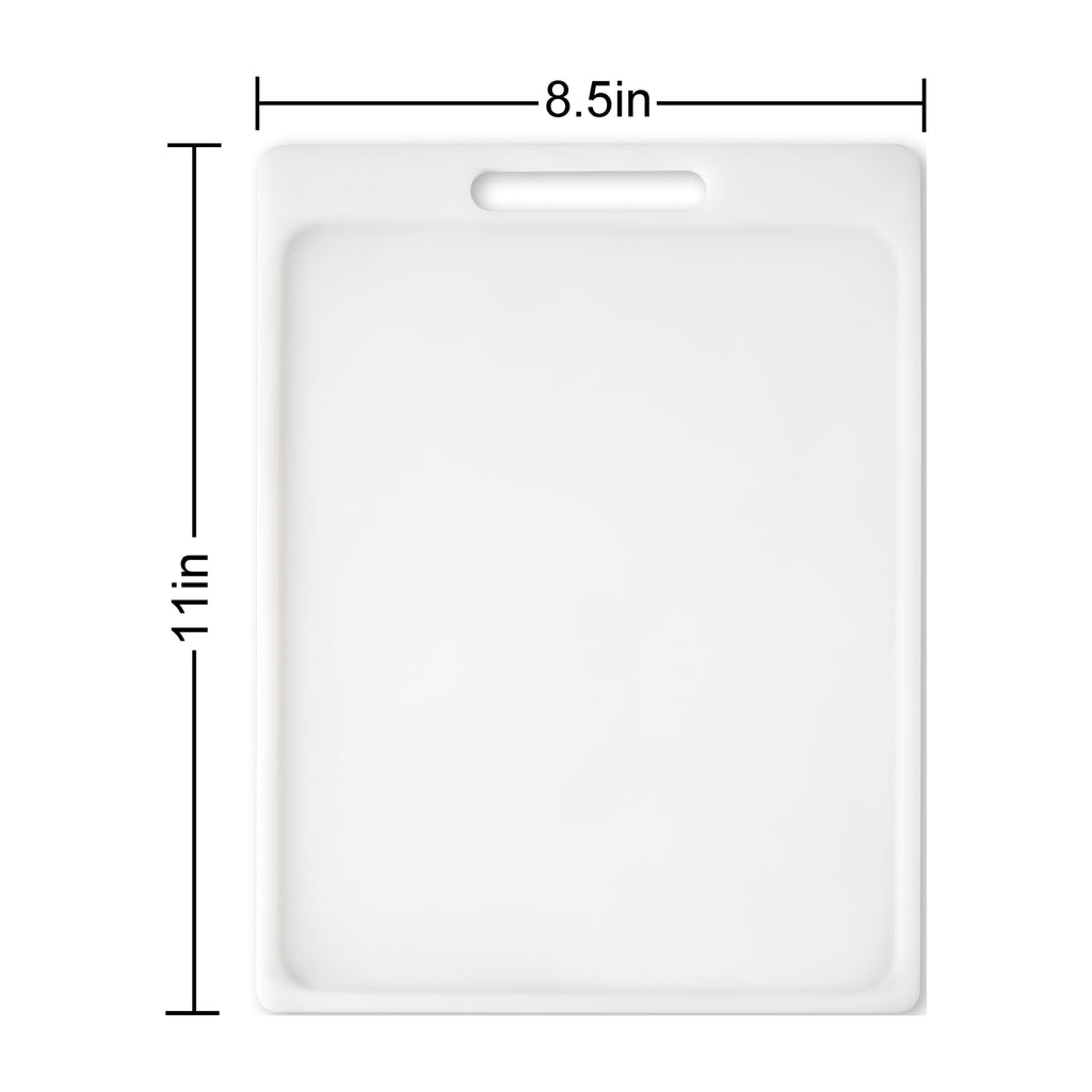 (3 pack) Mainstays 8.5"X11" Non-Slip Poly Cutting Board, White Color - Image 4