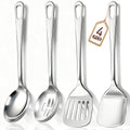 4 Pcs Cooking Utensils Set, TAIMASI Stainless Steel Kitchen Utensils, Kitchen Tools Set Include Solid & Slotted Turne...