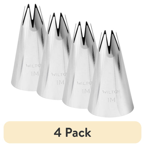 (4 pack) Wilton Open Star Cake Decorating Tip 1M