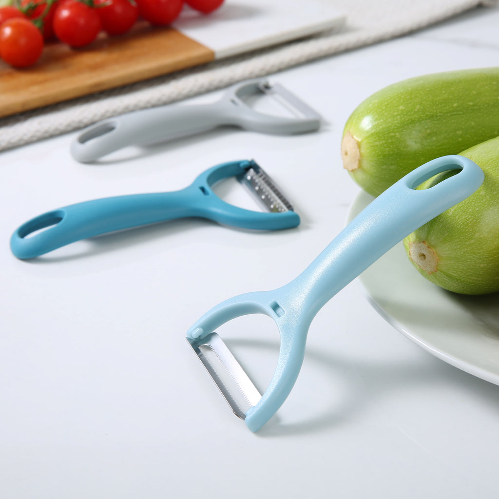 Mainstays 3-Piece Peeler Set with Serrated, Straight, and Julienne Blades, Assorted Colors - Image 6