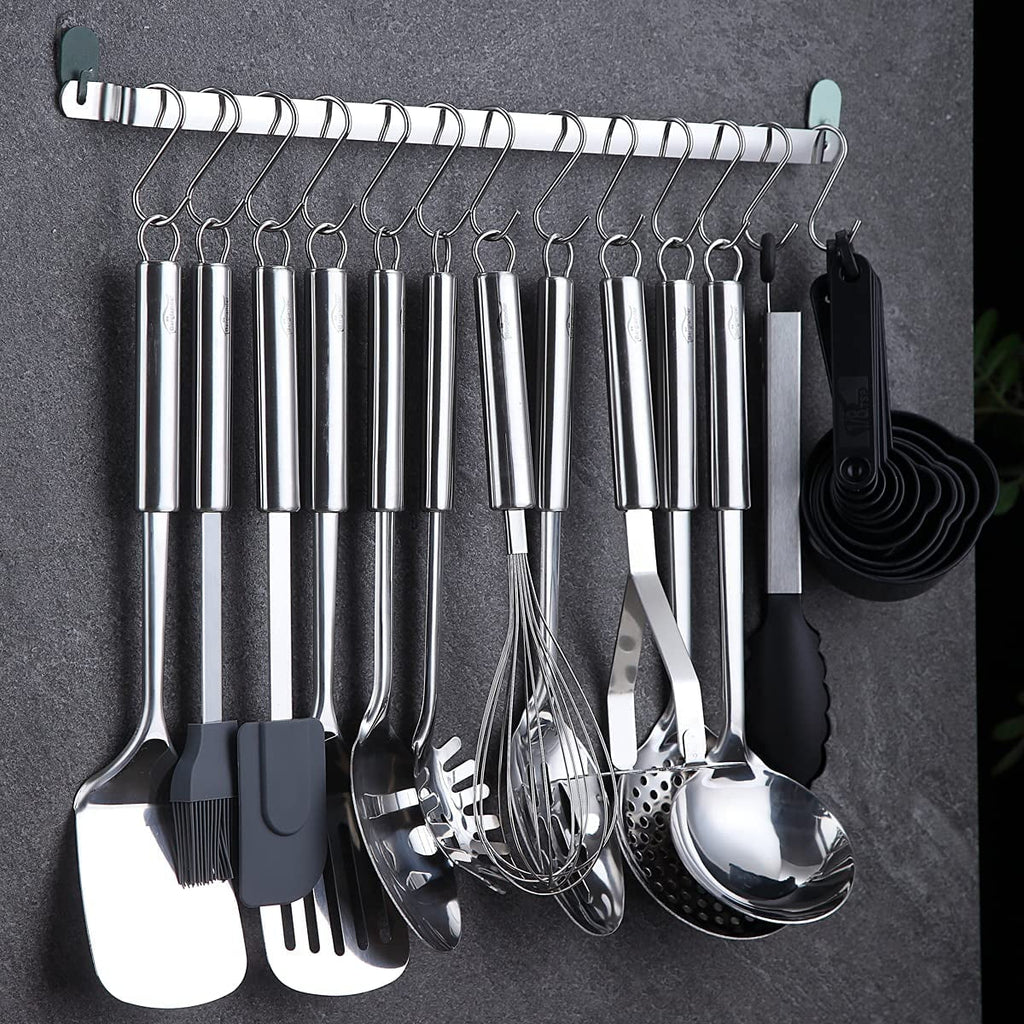 ReaNea Kitchen Utensils Set 37 Pieces, Stainless Steel Cooking Utensils Set, Kitchen Gadgets Cookwarewith Hooks For H... - Image 6