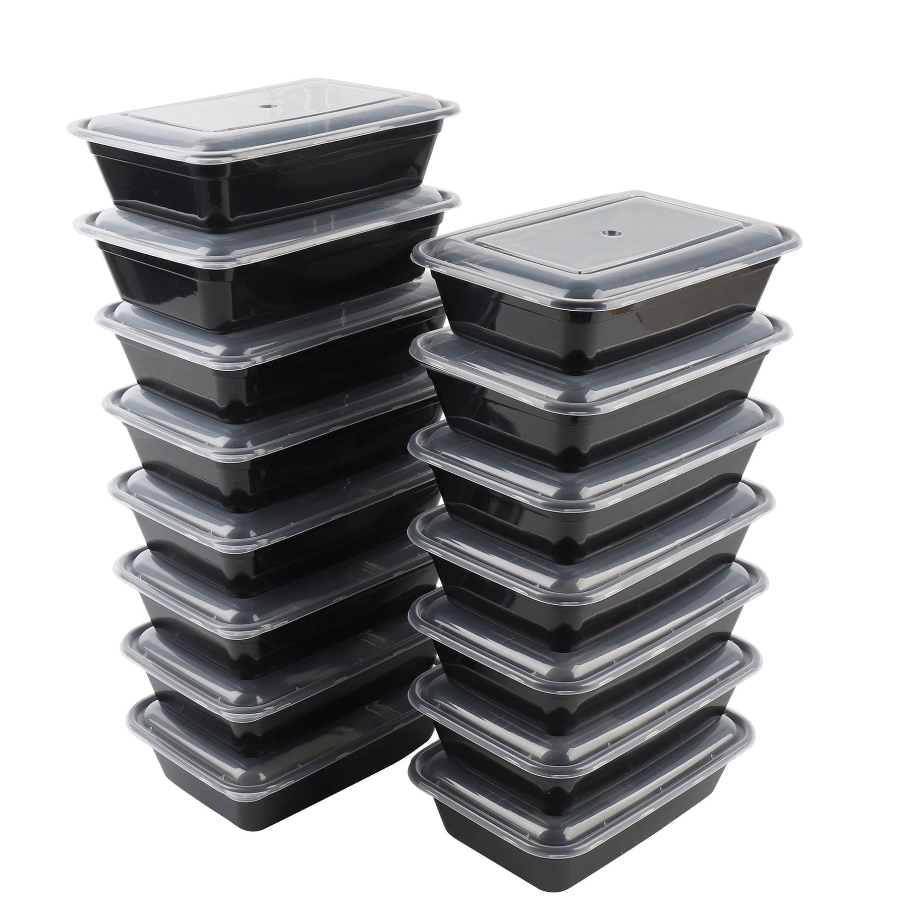 Mainstays 15-Pack Meal Prep Containers with Lids, BPA-Free, Leak-Resistant, Microwave and Dishwasher Safe, Stackable,... - Image 2
